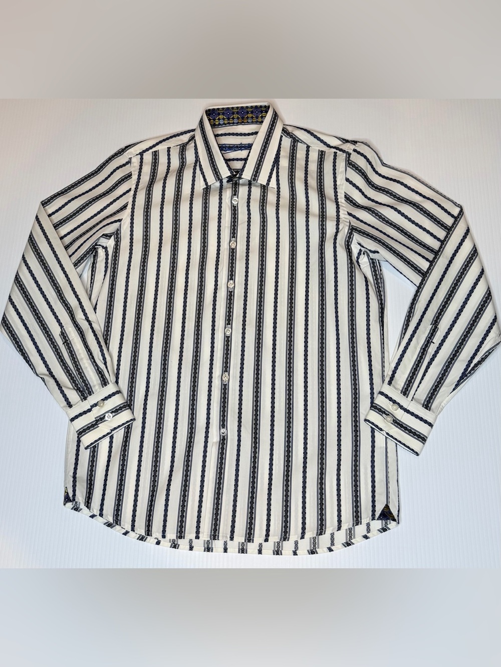 Robert Graham Striped Button Down Shirt - Youth Large 14-16 - EUC